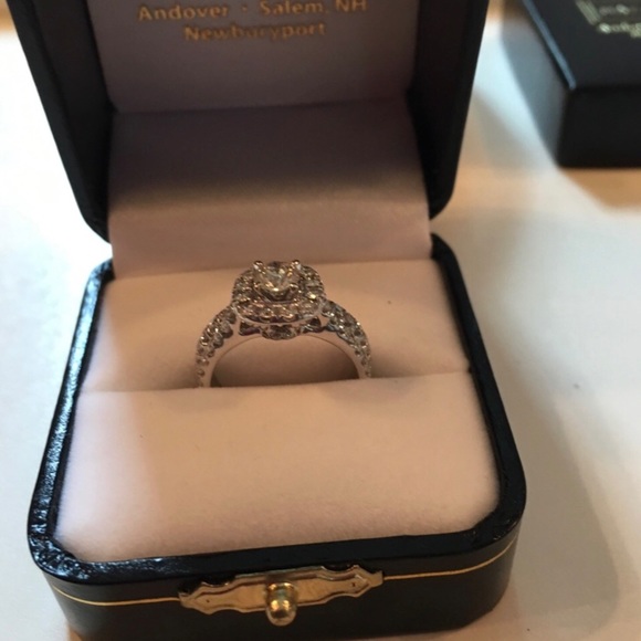 Neil Lane 14K Diamond Halo Ring & Diamond Band - Picture 8 of 10